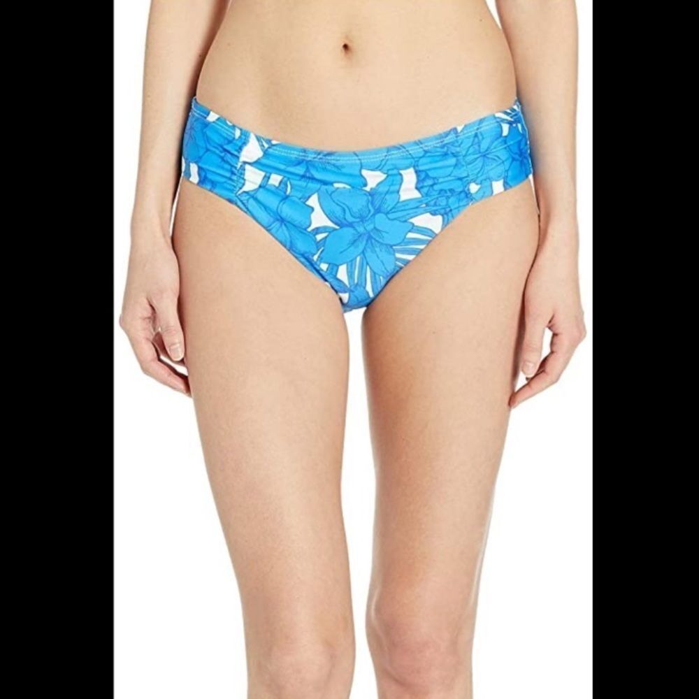 Athena Waimea Bay Blue Shirred Hipster Bottom NEW